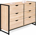 Commode Industrielle à 6 Tiroirs Détroit 115 cm - IDMarket