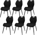 Ensemble de 6 Chaises de Salle à Manger Rembourrées avec Pieds en Métal