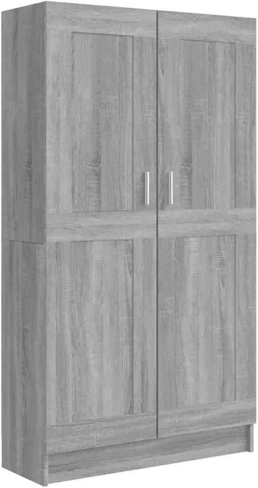 Étagère de Rangement en Bois Gris Sonoma 82,5x30,5x150 cm pour Salon