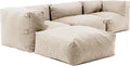 Ensemble Canapé d'Angle de Jardin Modulable 4 Places Beige - Mixi