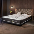 Matelas Hybride 140x200 cm - Ressorts Ensachés et Mousse à Mémoire - Confort Mi-Ferme, 7 Zones Respirantes