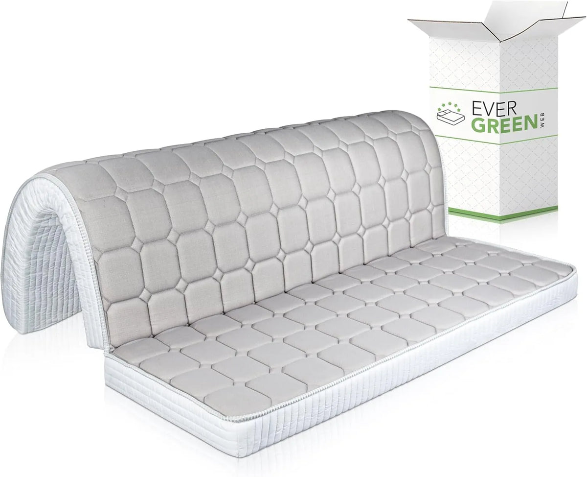 Matelas Pliant 140x190 cm pour Banquette BZ en Mousse à Mémoire, 10 cm, Hypoallergénique