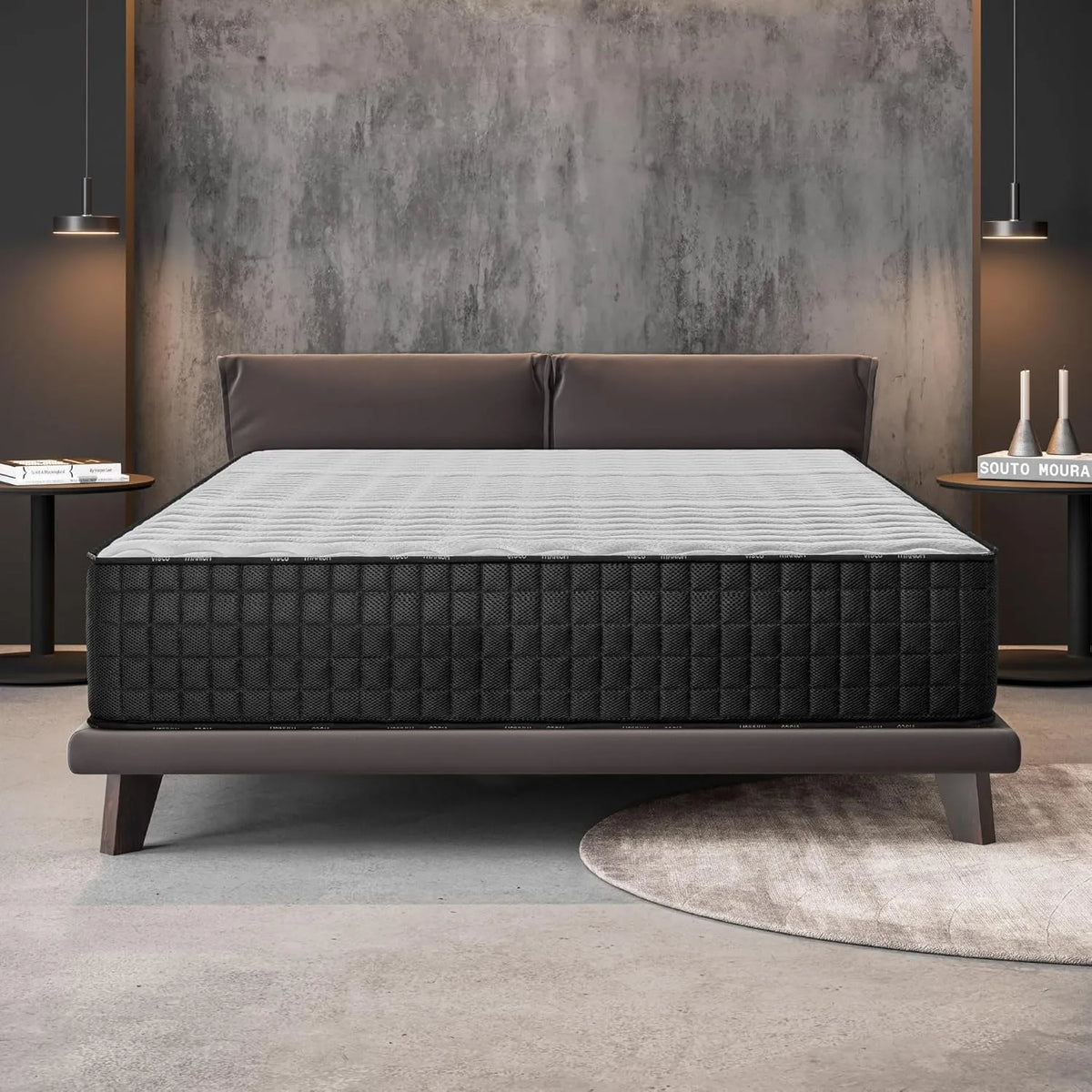 Matelas Mémoire de Forme NATURALEX 140x200 cm - Blue Latex Ferme - Thermorégulateur et Hypoallergénique - 7 Zones de Confort - Réversible Été/Hiver