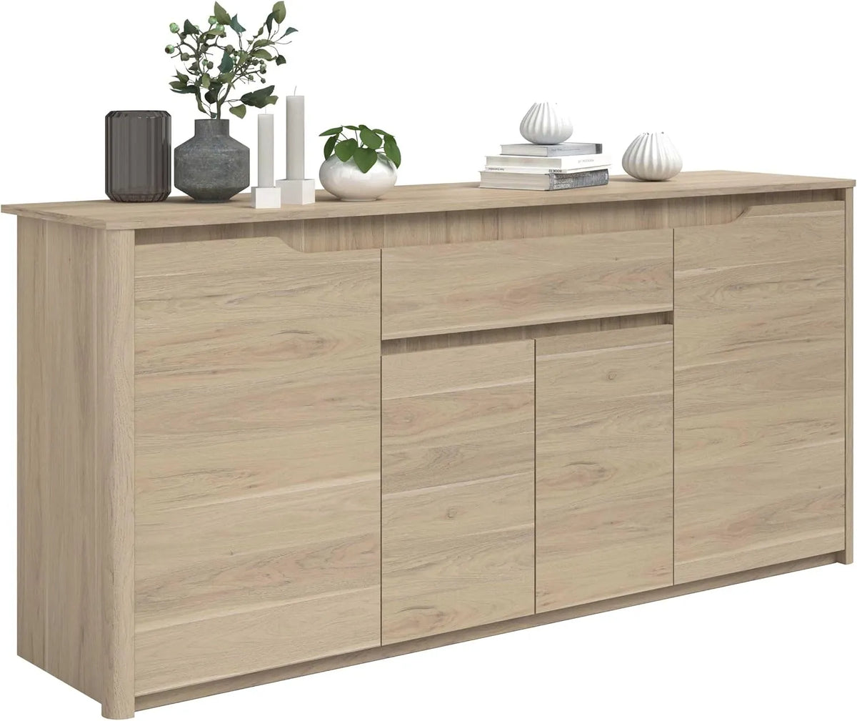 Buffet Enfilade Parisot Chicago en Chêne Dakota - 185,5 x 46 x 85,5 cm