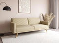 Canapé Convertible Scandinave 3 Places en Tissu Beige - Balder