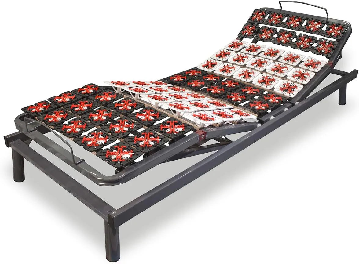 SAMPUR - Sommier électrique de relaxation orthopédique à plots ajustables | Compatible avec cadre de lit | 5 positions de couchage (70 x 190 cm)