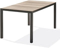 Table de Jardin Extérieure Imitation Bois Gris Anthracite 150cm - Paris Prix