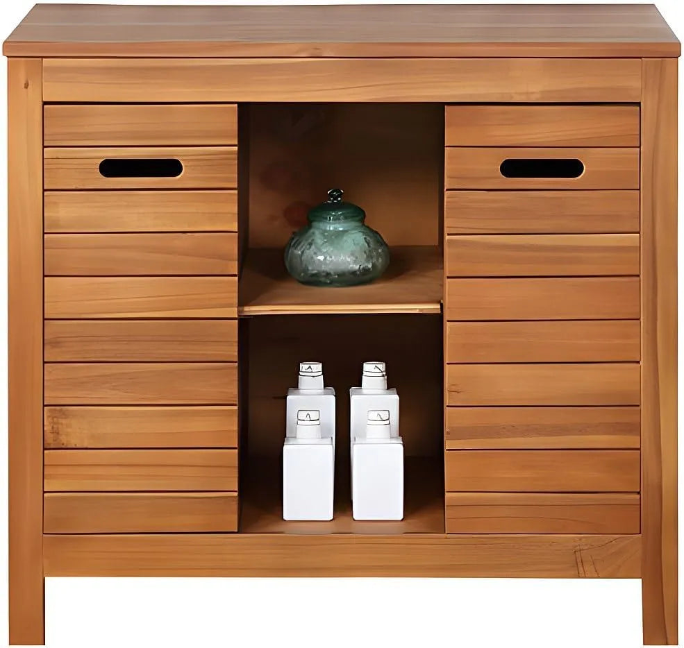 Meuble Sous Vasque en Bois d'Acacia 90 cm - Style Épuré