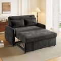 Sofa Lit 2 Places Moderne avec USB et Support Téléphone, Dossier Réglable, Gris