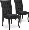 ENSEMBLE DE 2 CHAISES EN VELOURS NOIR CHAZA