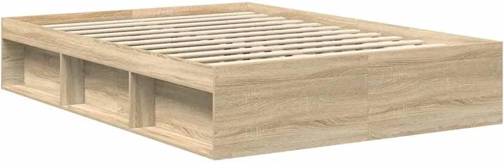 Cadre de Lit 160x200 cm en Chêne Sonoma - Sans Matelas