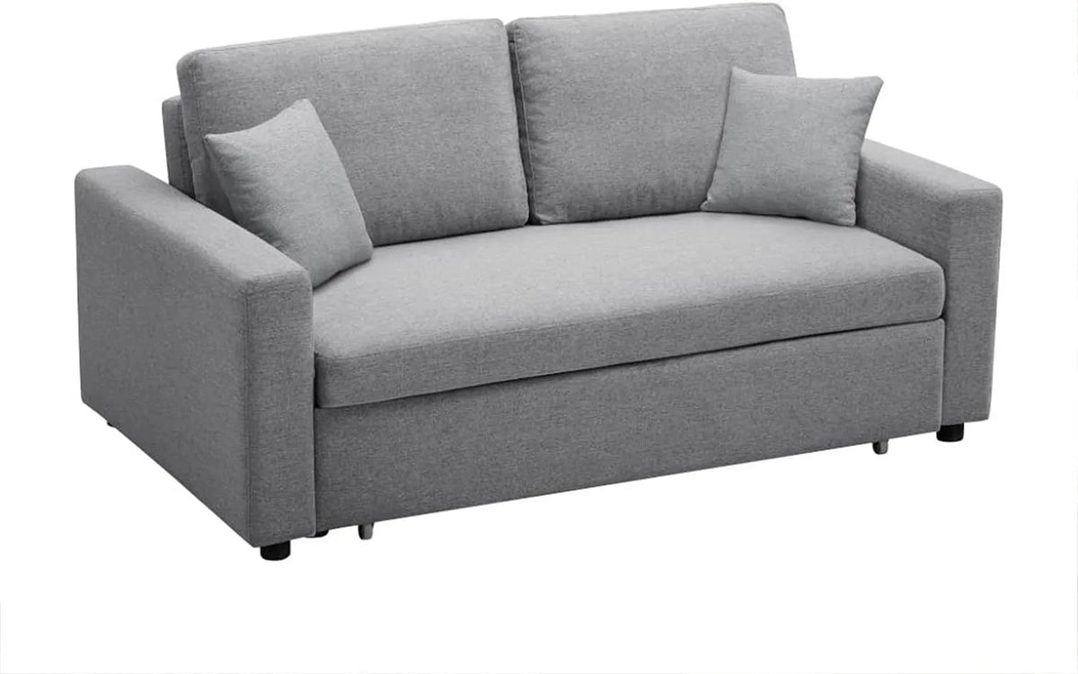 Canapé-Lit 3 Places en Tissu Gris Clair INIZOR - Vente Exclusive