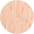 Plateau de Table Rond en Hêtre Massif pour Salon, Ø80x2,5 cm