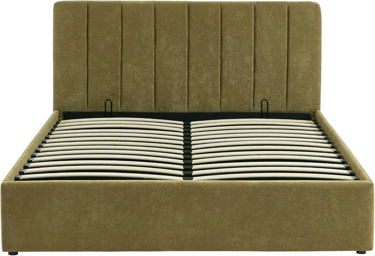 Lit Coffre Dario 160x200 avec Sommier Inclus - Vert