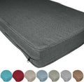 Coussin de Banc en Lin 85x130x8 cm, Confort et Entretien Facile, Gris Foncé