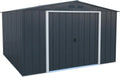 Abri de Jardin en Métal Galvanisé 10x10, Anthracite, Duramax ECO, Structure Renforcée et Sans Entretien