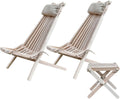 Ensemble de mobilier pliable en bois avec coussins en jute - Chaise longue ergonomique pour intérieur et extérieur - Élégance durable, 2 chaises et table