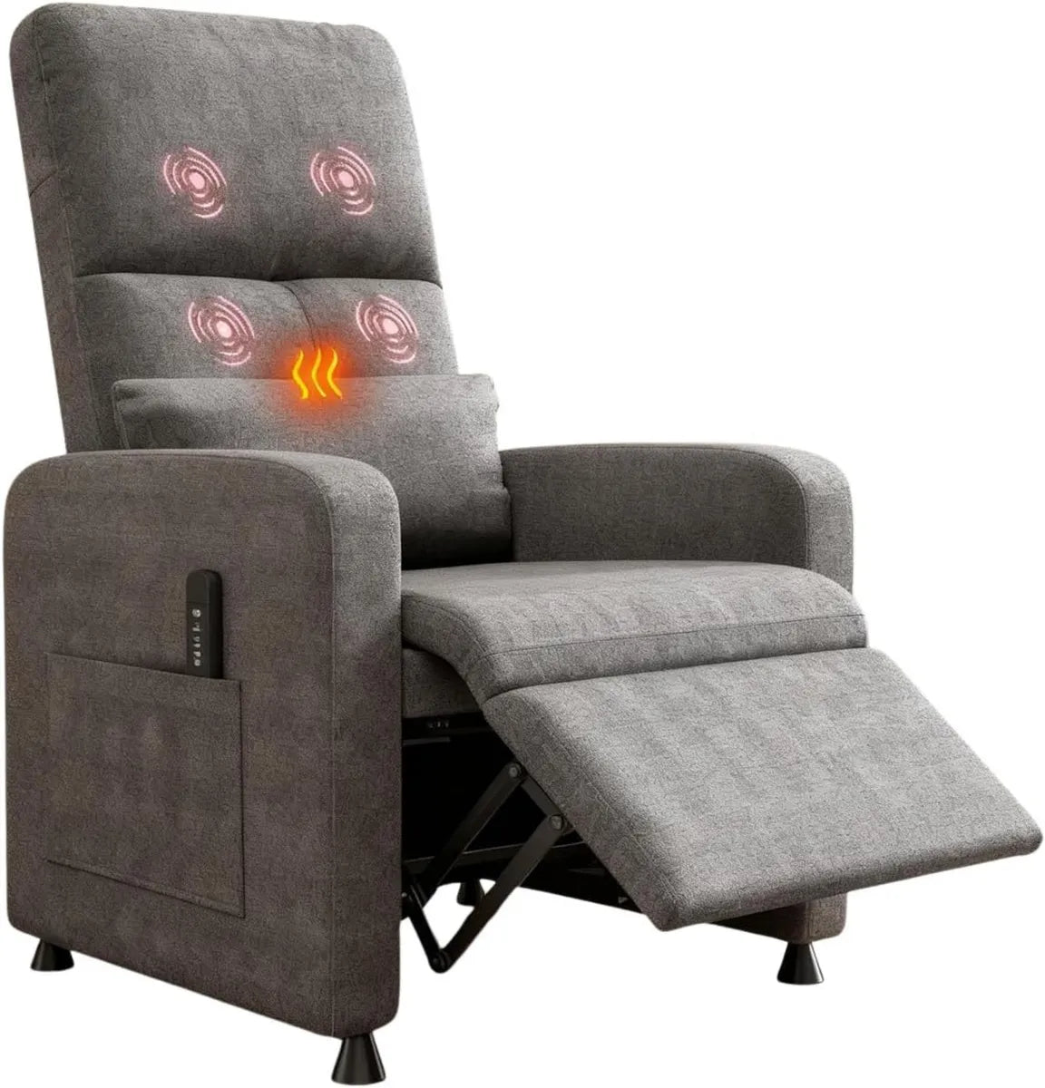 Fauteuil Relax Électrique avec Massage et Chauffage pour Salon