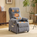 Bonnlo Fauteuil de Massage Électrique Réclinable avec Chauffage, Ports USB-C & USB-A, 1 Poche Latérale, Tissu Chenille