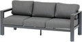 Canapé de Jardin 3 Places Graphite en Aluminium et Polyester - Hespéride