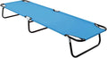 Chaise longue pliante en acier bleu turquoise pour jardin et plage