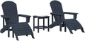 Ensemble de chaises de jardin bleu marine en polyéthylène - Moderne et imperméable
