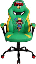 Fauteuil et chaise rembourrée à bascule — pour enfant, rembourrage en mousse, avec accoudoirs, pour gaming, vert, réglable