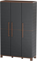 Armoire de rangement — avec rangement, réglable, 3 Portes, 102 × 37 × 169 cm, anthracite