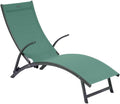 Bain de soleil — pliable, réglable, vert, inclinable