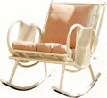 Chaise – en bois, avec coussins, réglable, 65 × 100 × 8, inclinable, en bois massif