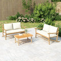 Banc de jardin et banquette de terrasse — avec coussins, 15.6 KG, blanc