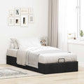 Festnight Ottoman 90 x 190 cm avec Sommier et Rangement – avec rangement, 90 × 190 cm, 140 × 200, noir