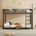 Lit superposé et lit mezzanine: en métal, avec échelle, 90 × 200cm, noir, revêtement en tissu