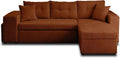 Canapé d'angle et canapé panoramique — Salon, convertible, 4 Places, revêtement en velours