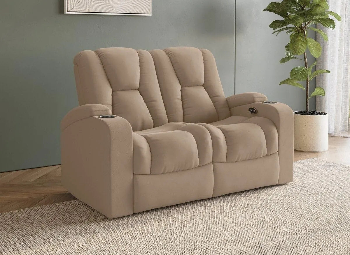 Canapé – revêtement en tissu, 2 Places, beige