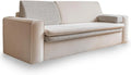 Canapé: Droit, revêtement en tissu, convertible, 3 Places, beige