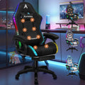 Bureau et table informatique – pour enfant, revêtement en tissu, avec coussins, pour gaming, noir, hauteur réglable