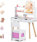 COSTWAY Bureau et table informatique: pour enfant, avec tiroirs, 2 Tiroirs, 70kg, blanc