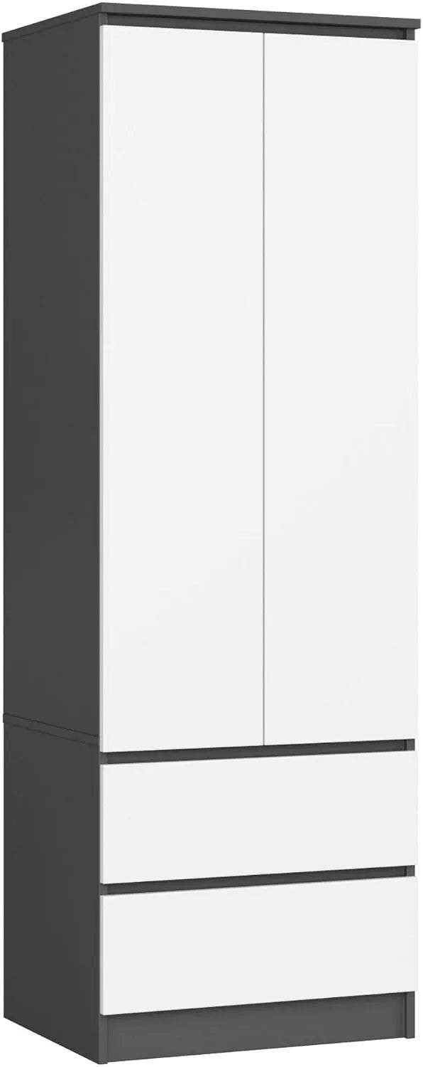 Armoire de rangement – L60, avec rangement, avec tiroirs, 2 Portes, 2 Tiroirs, blanc, AKORD P51