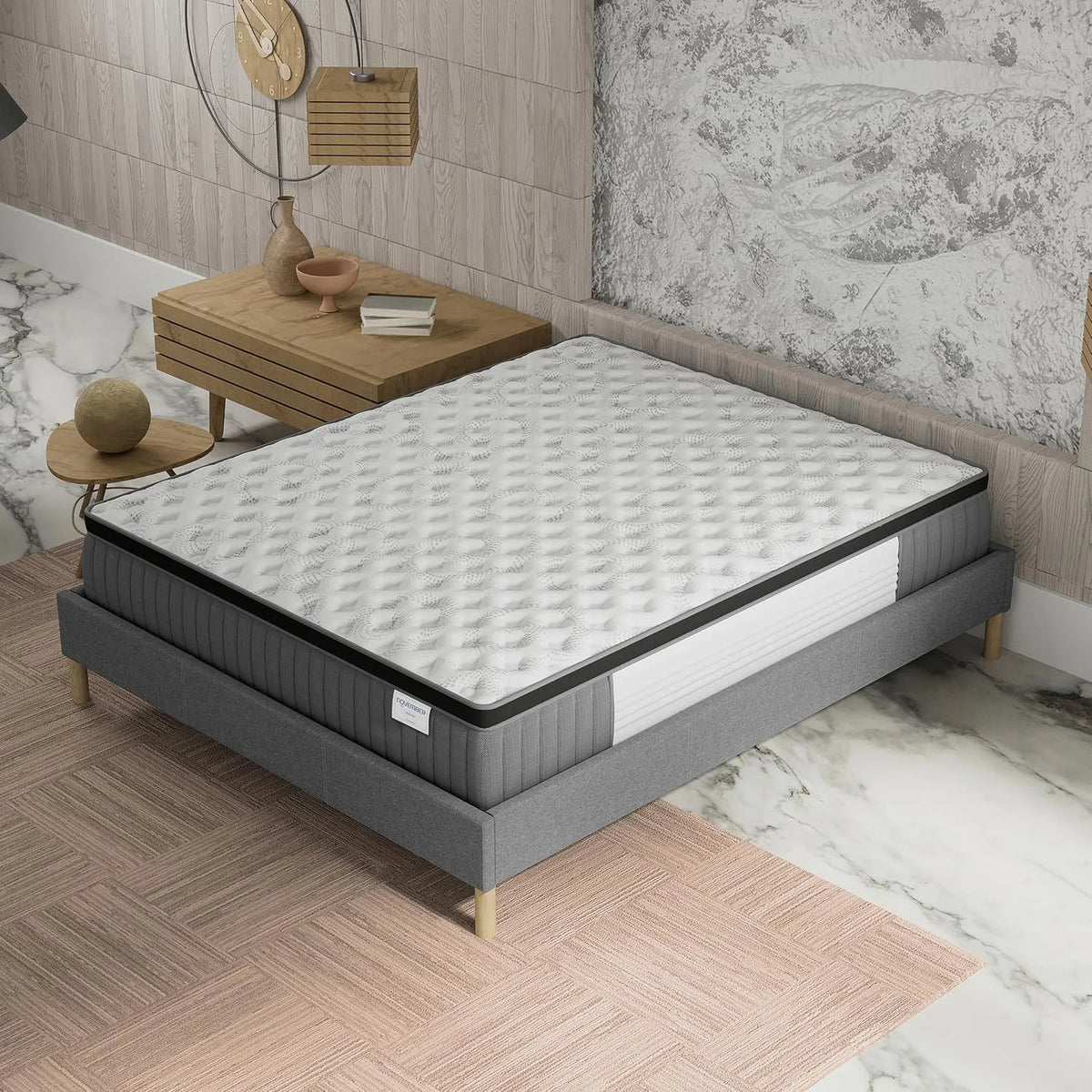Matelas: SANITIZED, rembourrage en mousse, 140 × 200cm, 30cm