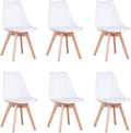 Chaise: en métal, en bois, Lot de 6, blanc