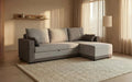 Canapé d'angle et canapé panoramique — réversible, en polyester, revêtement en tissu, avec coussins, 4 Places, 233 cm, 124 cm