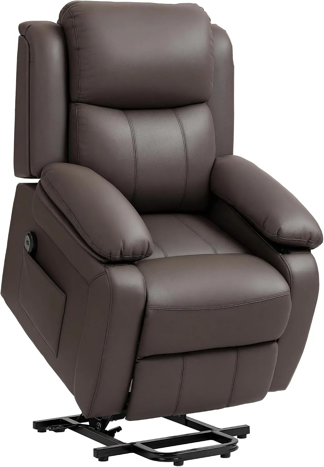 HOMCOM Fauteuil relax et fauteuil inclinable: avec dossier, réglable, avec télécommande, marron