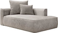 Vente-unique: PINETA, angle droit, en velours côtelé, beige